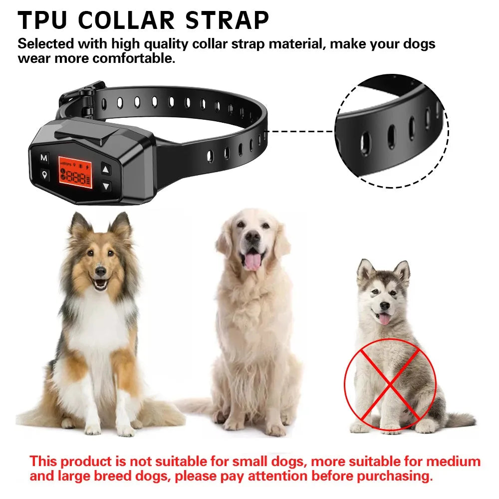 Premium Wireless GPS Pet Containment and Training Collar - Waterproof Safety System for Dogs